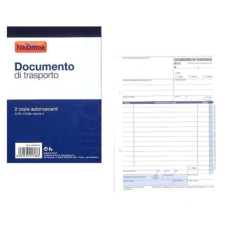Documento di trasporto A5