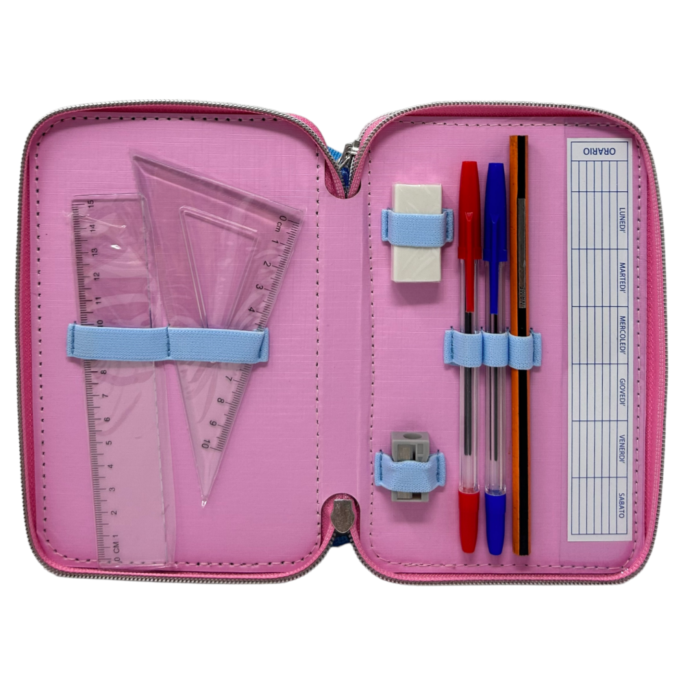 Astuccio 3 zip Principesse