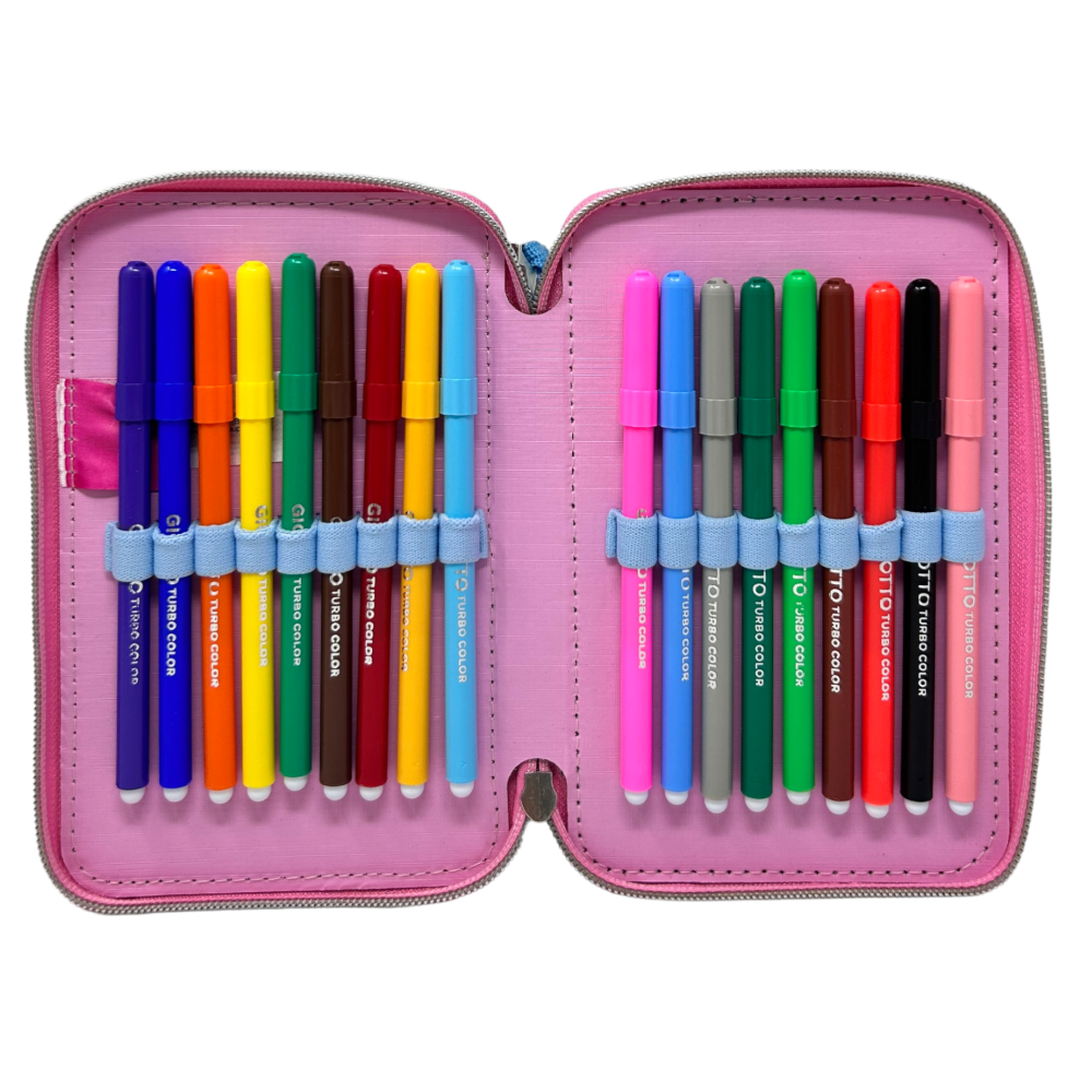 Astuccio 3 zip Principesse