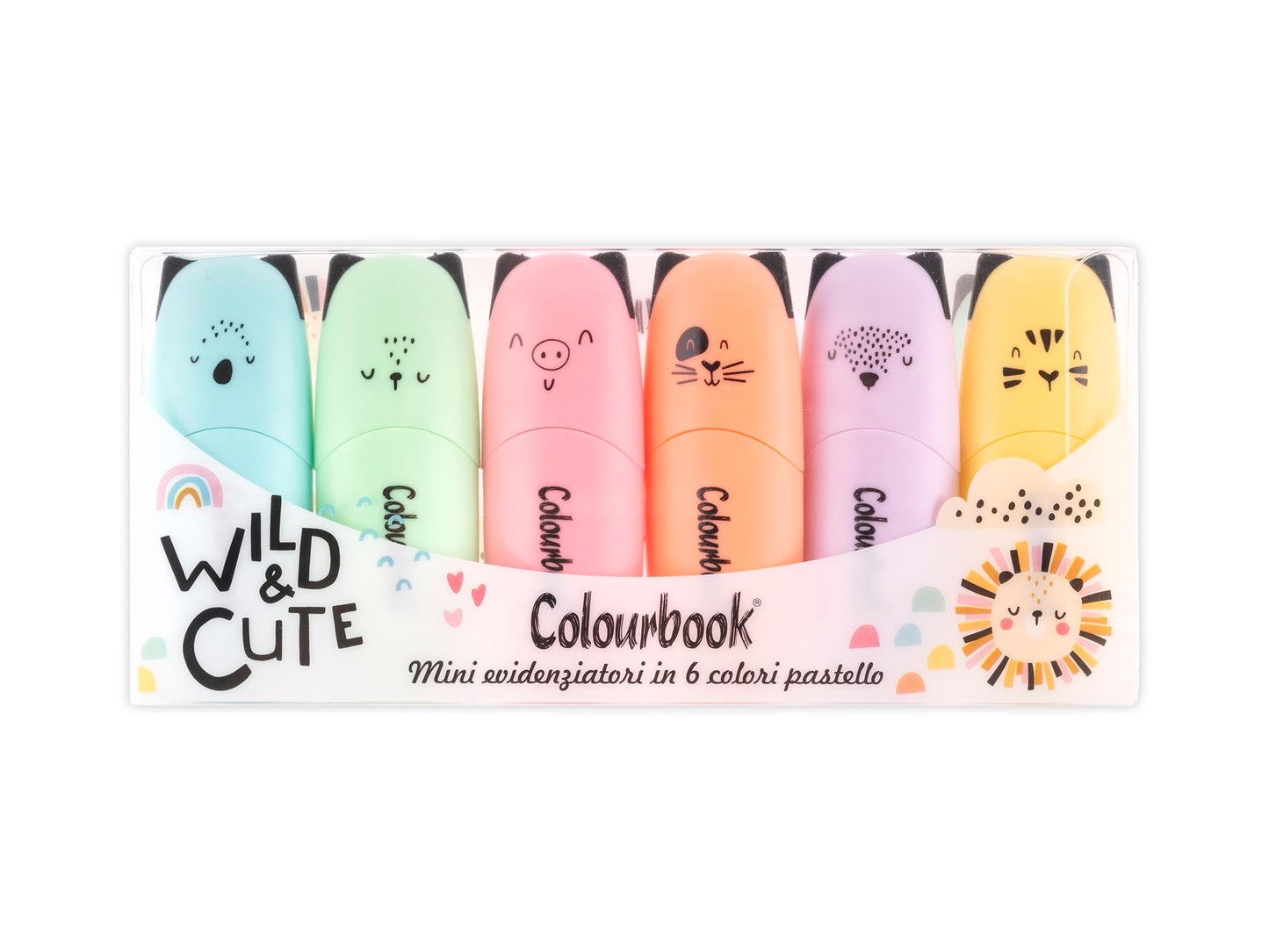 Set mini evidenziatori Wild & Cute Colourbook
