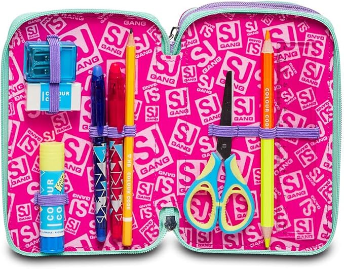 Astuccio 3 Zip SEA BEAUTY, Rosa