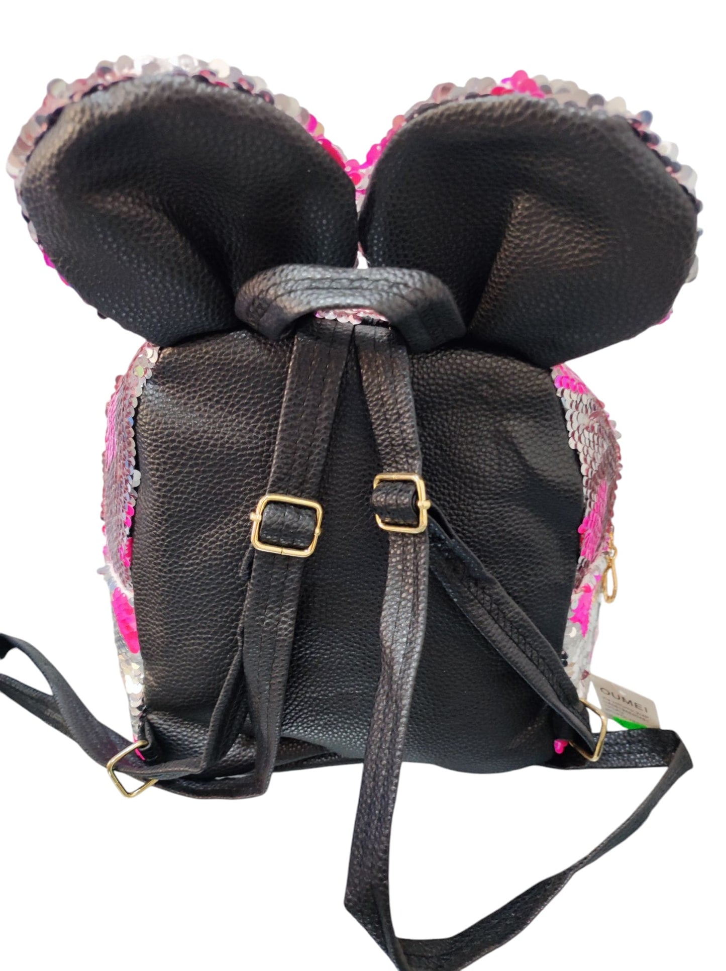 Zainetto paillettes cuore con orecchie