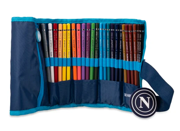 Astuccio portapastelli a rotolo SSC Napoli – 24 pastelli