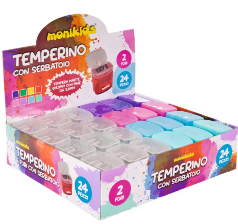 Temperino 2 fori con serbatoio