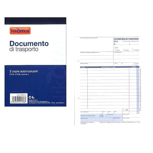 Documento di trasporto A5