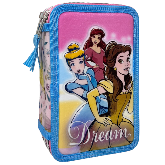 Astuccio 3 zip Principesse