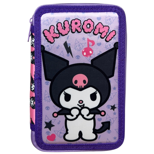 Astuccio 3 zip Kuromi
