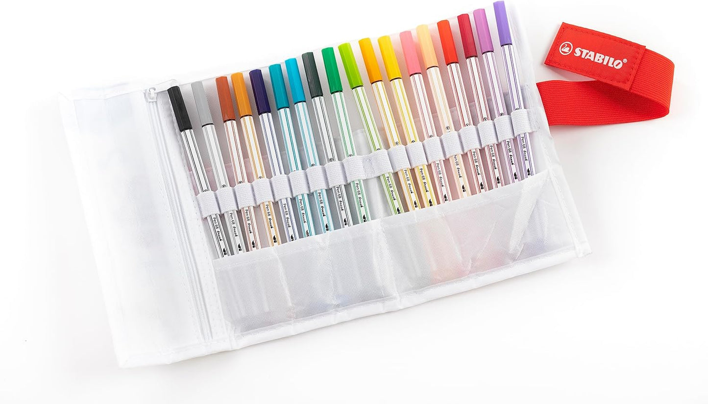 Rotolo Stabilo point 68 Brush da 18 colori