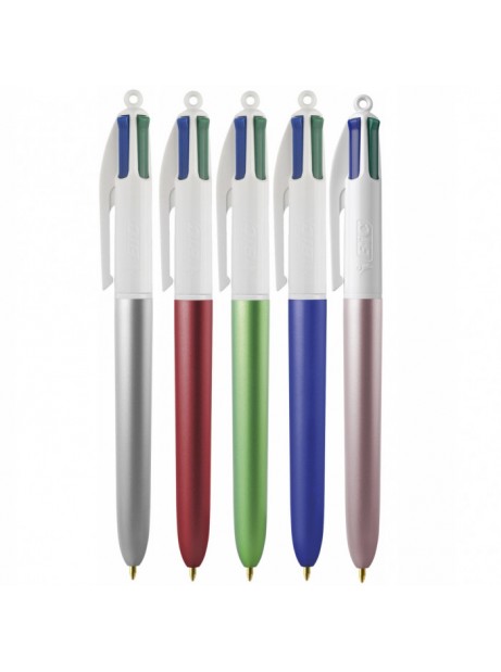 Penna Bic 4 colori Shine metallizzate