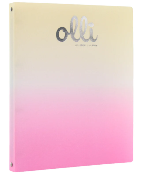 Raccoglitore 4 Anelli Glitter Rainbow Olli