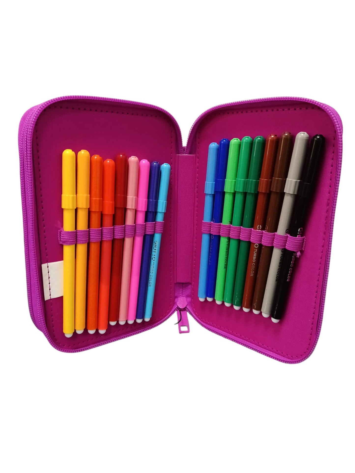 Astuccio 3 zip Wonderful Color glitter