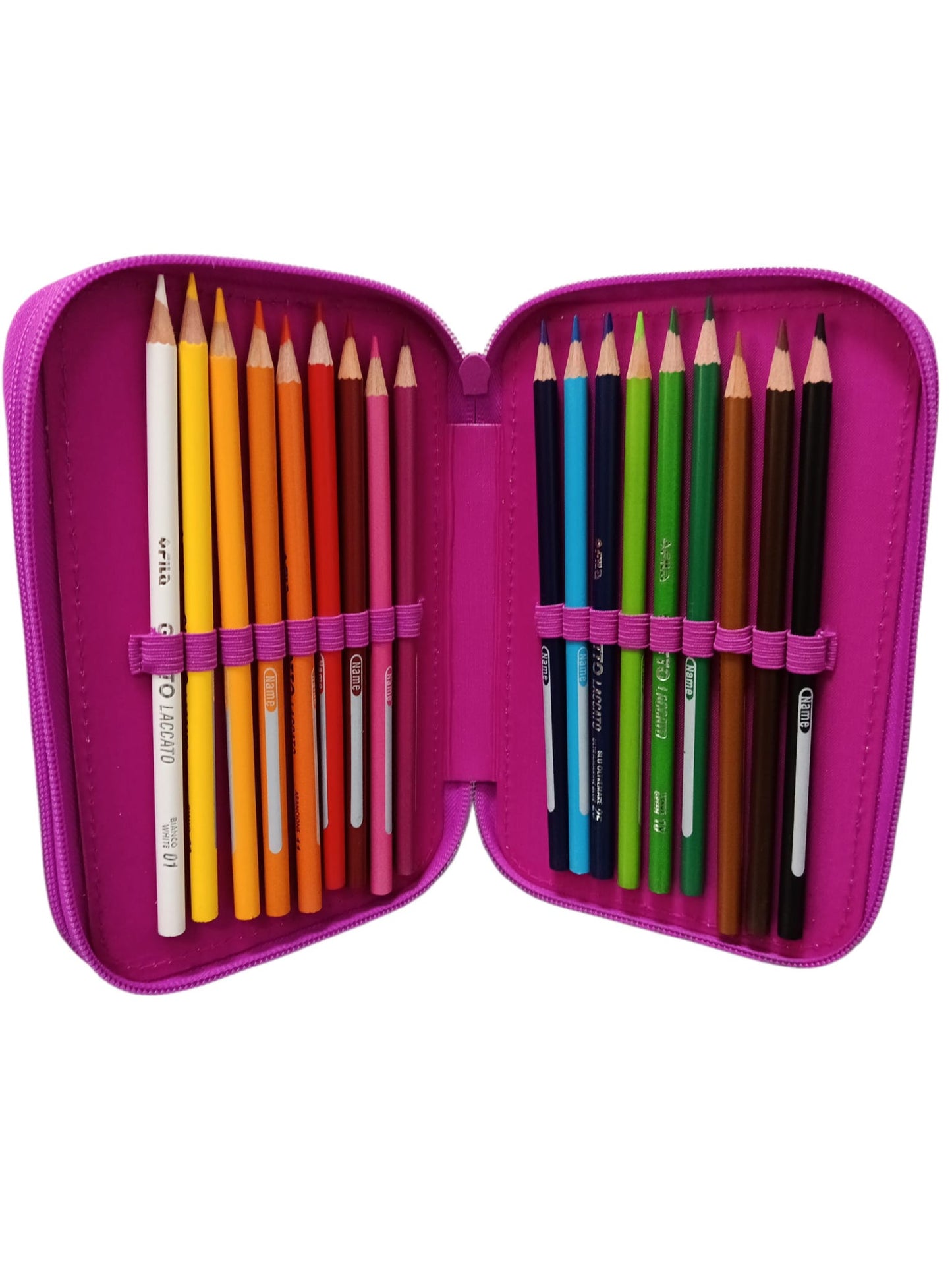 Astuccio 3 zip Wonderful Color glitter