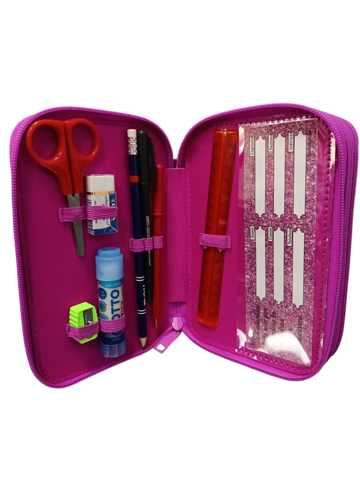 Astuccio 3 zip Wonderful Color glitter