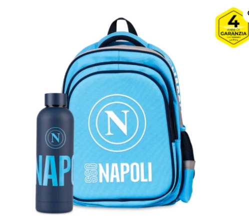 Zaino scuola SSC Napoli Azzurro con borraccia omaggio