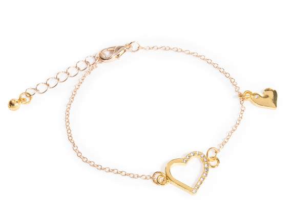 Bracciale metallo con 2 pendenti