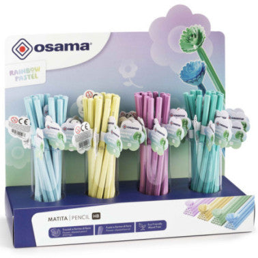 Matita con fusto a fiore HB Rainbow pastel Osama