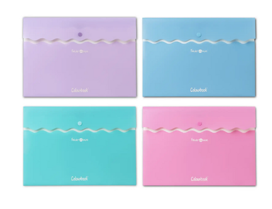Portadocumenti A4 con bottone – Folder Wave