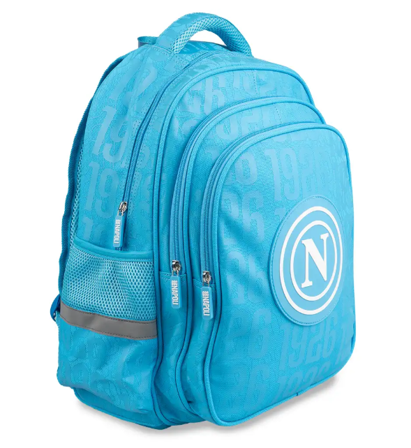 Zaino scuola SSC Napoli azzurro con pallone omaggio
